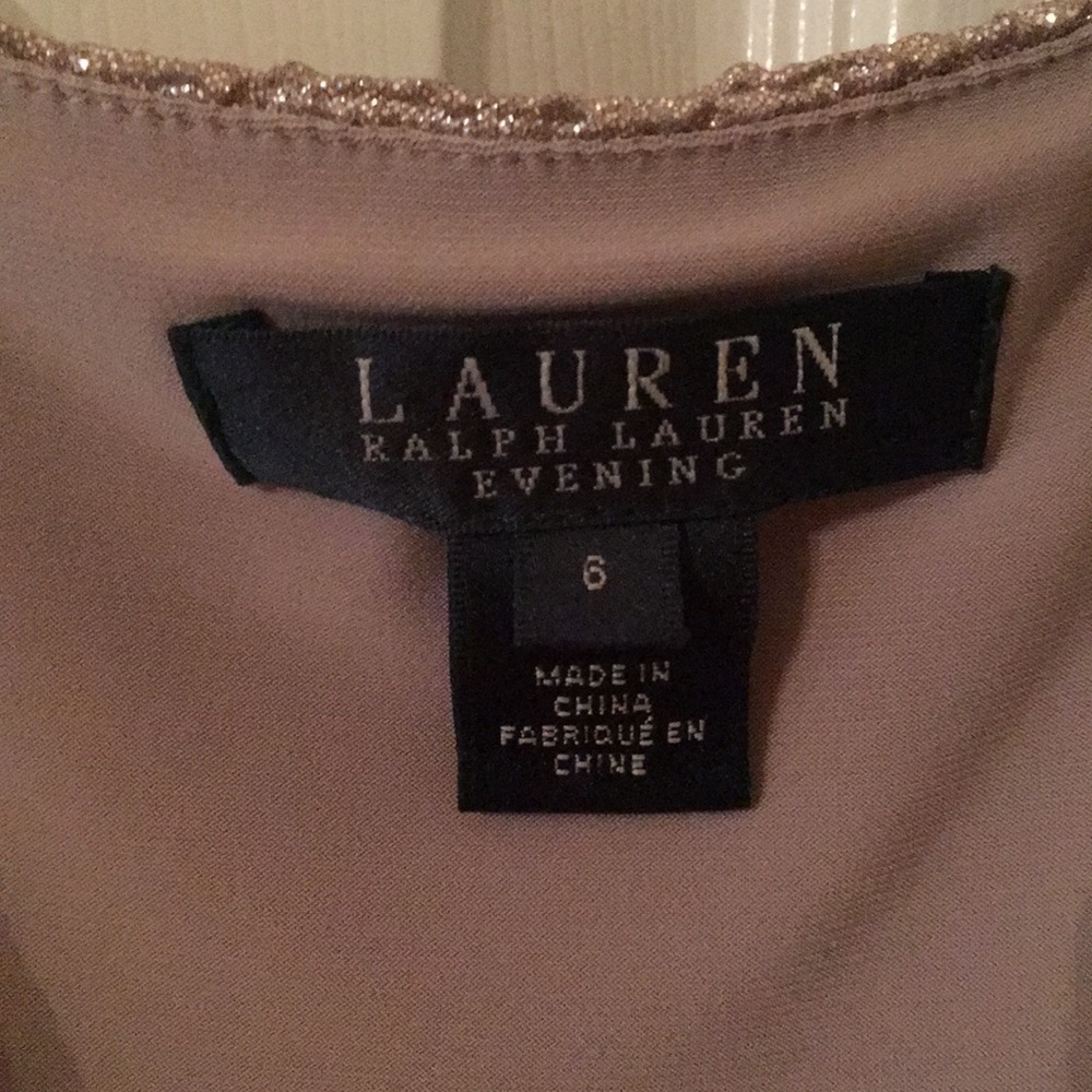 Ralph Lauren evening size 6 metallic dress - Picture 3 of 7